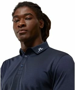 J.Lindeberg J. Lindeberg Tour Tech Mens Long Sleeve Golf Polo -Golf Gloves Sales Store 30678 NAVYMEL6881 2
