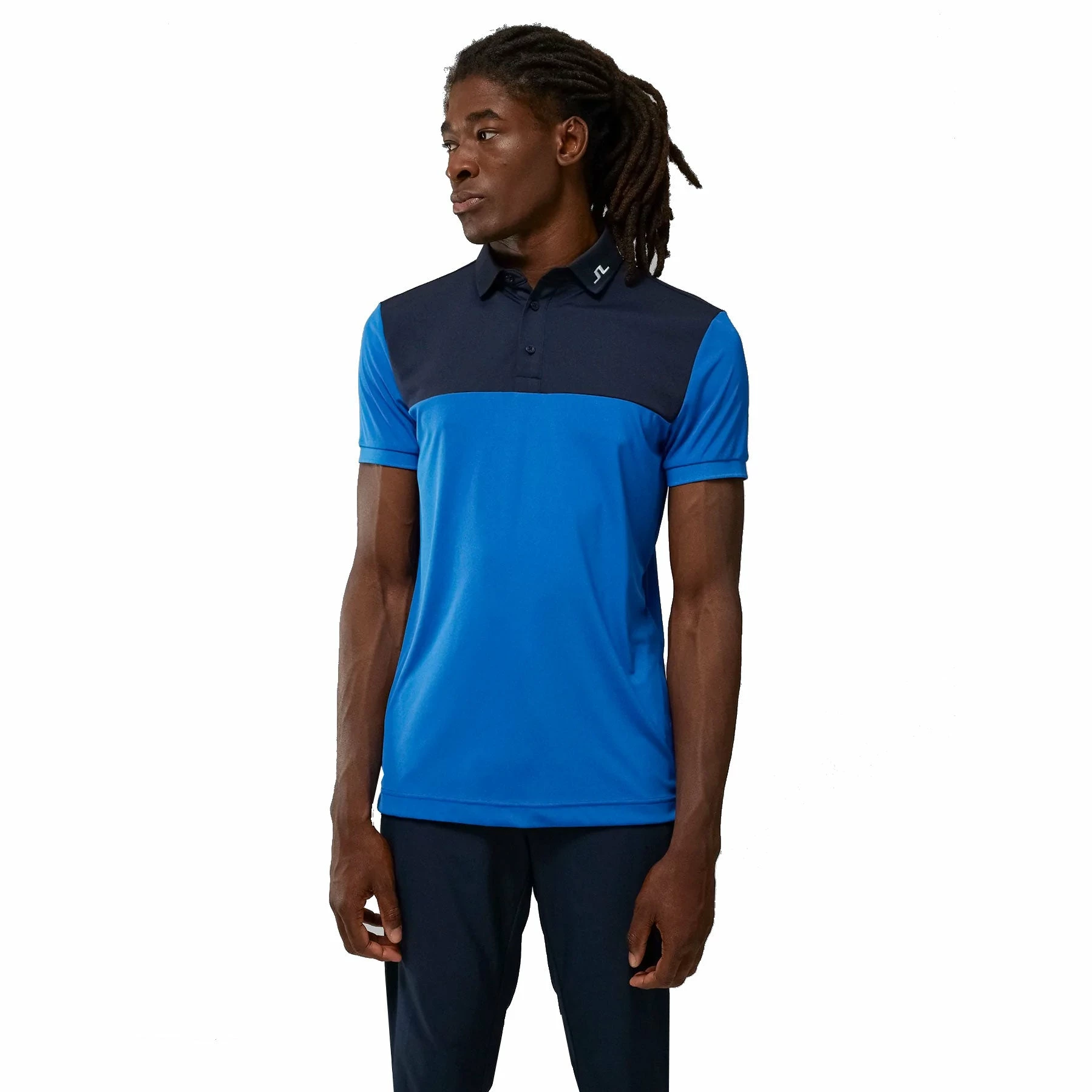 J.Lindeberg J. Lindeberg Jeff Regular Fit Nautical Blue Mens Golf Polo 1 J.Lindeberg J. Lindeberg Jeff Regular Fit Nautical Blue Mens Golf Polo