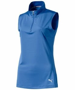 PUMA Golf Puma Mock Womens Sleeveless Golf Shirt -Golf Gloves Sales Store 577929 10ULTRAMARINE