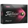 Titleist Pro V1 Pink Numbers Golf Balls - Dozen