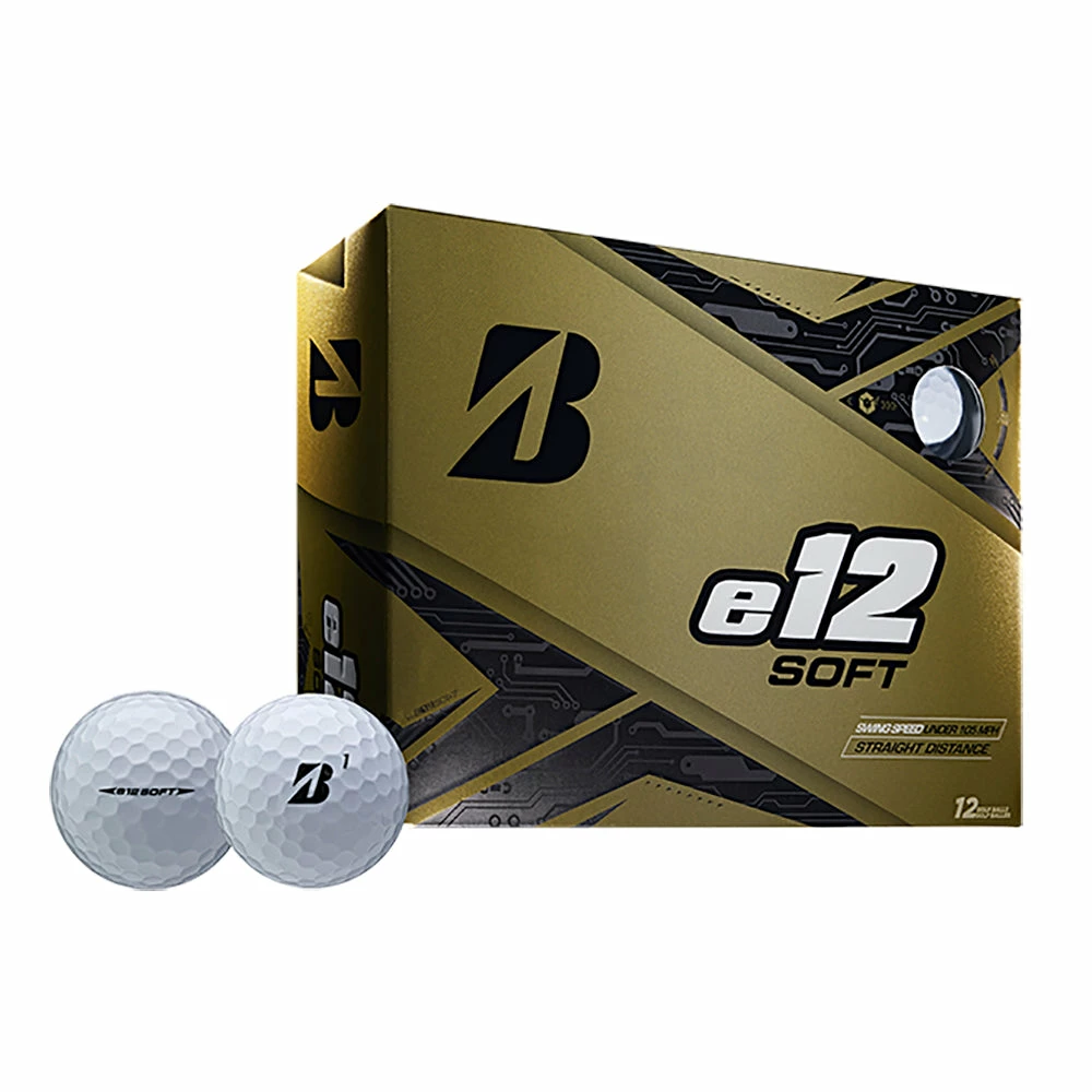 Bridgestone E12 Soft White Golf Balls - Dozen 1 Bridgestone E12 Soft White Golf Balls - Dozen