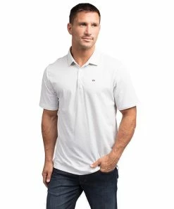 TravisMathew Classy Mens Golf Polo -Golf Gloves Sales Store CLASSY HEATHERWHITE