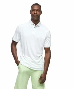 Devereux Proper Threads Monaco Mens Golf Polo -Golf Gloves Sales Store RD1856 WHITE