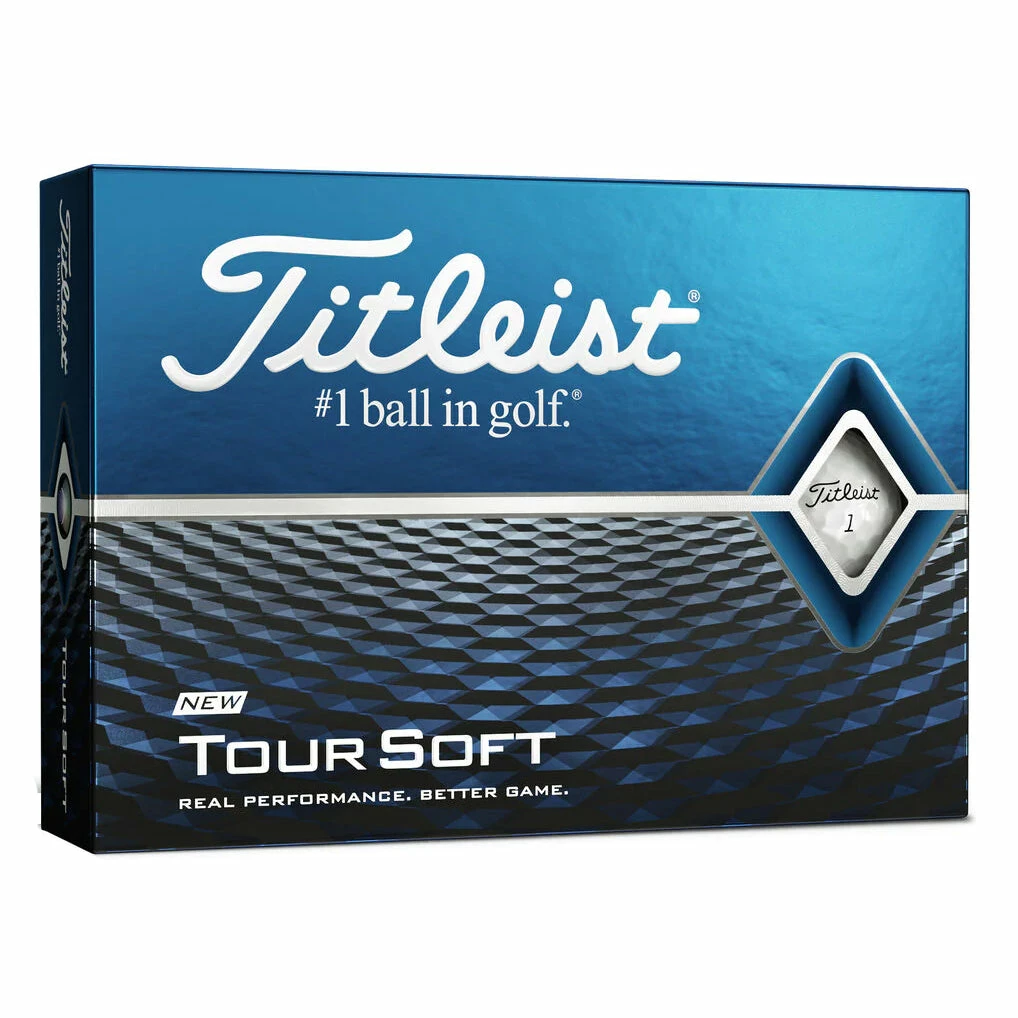 Titleist Tour Soft White Golf Balls - Dozen 2019 1 Titleist Tour Soft White Golf Balls - Dozen 2019